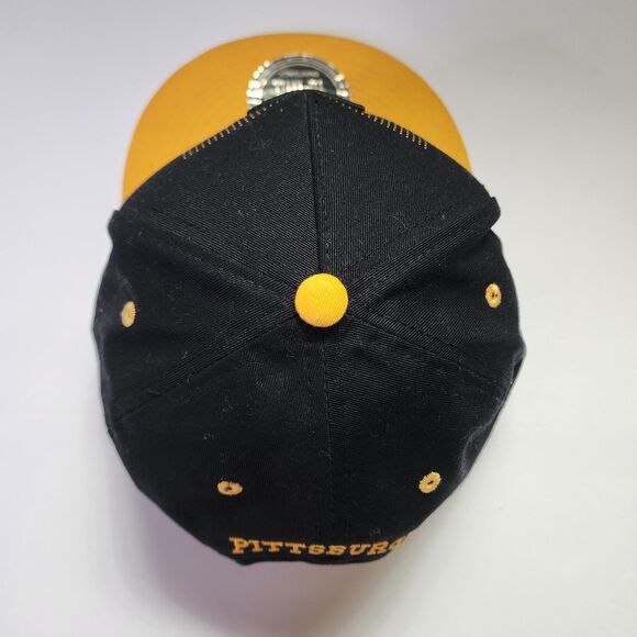Top Level Baseball Cap Pittsburgh Black And Yellow Snapback Flat Brim - Picture 4 of 7